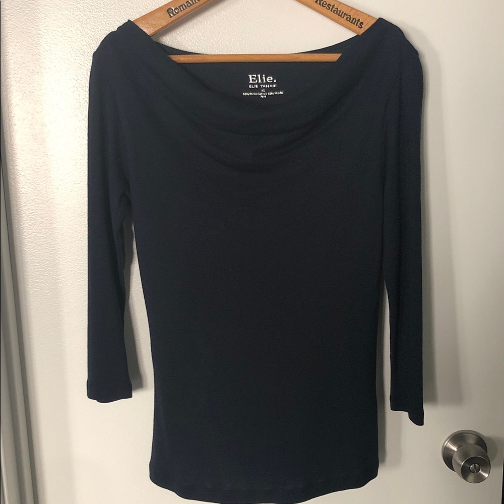 ELIE TAHARI LONG SLEEVE TOP